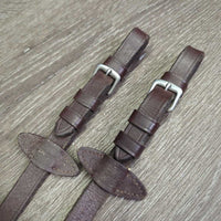 Cotton Web Reins, Finger Stoppers, Buckles *gc, mnr rubs, frays, threads, dirt, scrapes & faded edges

