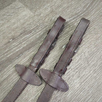 Cotton Web Reins, Finger Stoppers, Buckles *gc, mnr rubs, frays, threads, dirt, scrapes & faded edges
