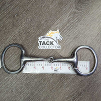 Thick Hollow Mouth Eggbutt Snaffle Bit *gc, clean, stains, residue, scratches
