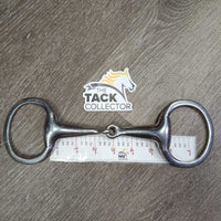 Thick Hollow Mouth Eggbutt Snaffle Bit *gc, clean, stains, residue, scratches
