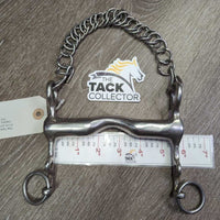 Low Port Hvy Weymouth Bit, chain *vgc, clean, closed hooks, scratches
