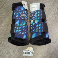Closed Boots, fleece lined, velcro *xc/like new, clean, mnr hair
