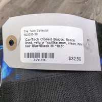 Closed Boots, fleece lined, velcro *xc/like new, clean, mnr hair

