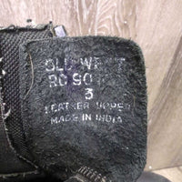 JUNIORS Paddock Boots, zip *gc/fair, loose toe soles, rubs, faded, scratches, clean & film/residue
