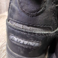 JUNIORS Insulated Winter Riding Paddock Boots, zips *gc, scuffs, clean & dirt/residue, faded toes, peeled heel reflectors
