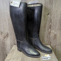 Tall Lined Rubber Riding Boots *gc/fair, scratches, scuffs, clean, rubs, rubbed & holey inner heels
