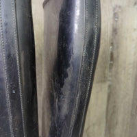 Tall Lined Rubber Riding Boots *gc/fair, scratches, scuffs, clean, rubs, rubbed & holey inner heels
