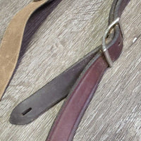 Leather & Elastic Breastplate, snaps *gc, dirty, stained, sticky, older, xholes, v.thin fleece, rubs, creases
