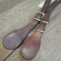 Leather & Elastic Breastplate, snaps *gc, dirty, stained, sticky, older, xholes, v.thin fleece, rubs, creases
