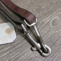 Leather & Elastic Breastplate, snaps *gc, dirty, stained, sticky, older, xholes, v.thin fleece, rubs, creases
