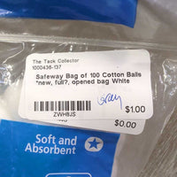 Bag of 100 Cotton Balls *new, full?, opened bag
