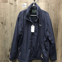 Light Fleece Lined Jacket, zip, roll up Collar Hood *vgc, older, mnr hair