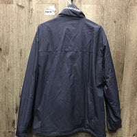 Light Fleece Lined Jacket, zip, roll up Collar Hood *vgc, older, mnr hair