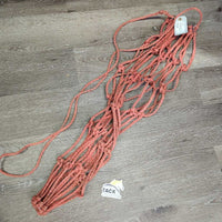 v.Thick Nylon String Hay Net *gc, dirt, v.faded, older, mnr frayed/rubbed strings
