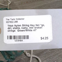 Thick Nylon String Hay Net *gc, dirt, stains, rusty, mnr broken strings
