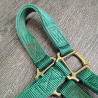 Thick Nylon Halter *gc, mnr hair, faded, dirt?stains, edge rubs & frays, older
