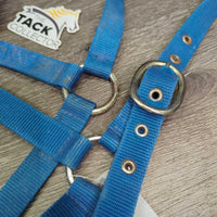Stiff Nylon Halter, adjustable Nose *gc, clean, stains, dirt, oxidized, older, rust, frayed holes
