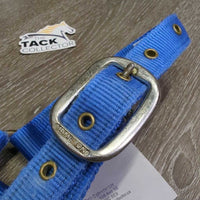 v.Thick Stiff Nylon Halter *gc, older, clean, stains, rubs, oxidized, frayed end
