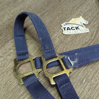 Stiff Nylon Halter, snap *gc, clean, faded, rubs, hairy, edges: frays & dent
