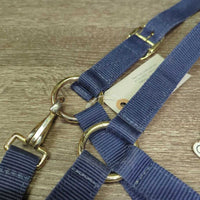 Stiff Nylon Halter, snap *gc, clean, faded, rubs, hairy, edges: frays & dent
