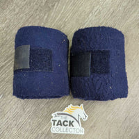 2 Fleece Polos *gc/fair, faded, hay, hair, v.clumpy
