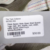Thick Nylon Web Open Stall Guard *vgc, hair, dirt, stains, rust, older, rubs, loose rubs/frays
