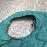 Lycra Full Face Slinky, zipper, Buckle *fair/gc, clean, TORN nose, holes, rubs, hairy, frays, threads
