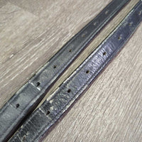 Thick Nylon Lined Soft Stirrup Leathers *gc/fair, scrapes, rubs, faded, older, stiff, dry
