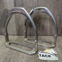 Pr Hvy Stirrup Irons *vgc, mnr dirt, stains, scratches & rubs, older, No Grips
