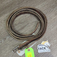 v.stiff v.thick Stirrup Leathers *fair, stains, faded, xholes, scrapes, stretched, film, residue NOT FOR RIDING
