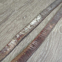 v.stiff v.thick Stirrup Leathers *fair, stains, faded, xholes, scrapes, stretched, film, residue NOT FOR RIDING
