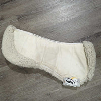 Gel Quilt & Rolled Fleece Edge Half Pad *gc/fair, dingy, creases, stains, v.clumpy
