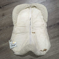 Gel Quilt & Rolled Fleece Edge Half Pad *gc/fair, dingy, creases, stains, v.clumpy
