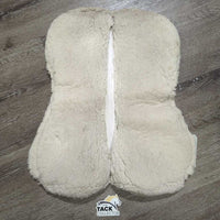 Gel Quilt & Rolled Fleece Edge Half Pad *gc/fair, dingy, creases, stains, v.clumpy
