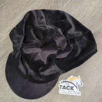 Velvet Helmet Cover, Brim *fair, dirt, v.stretched elastic
