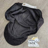 Velvet Helmet Cover, Brim *fair, dirt, v.stretched elastic
