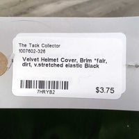 Velvet Helmet Cover, Brim *fair, dirt, v.stretched elastic
