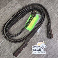Braided Leather Reins *fair, v.stiff, v.dry, undone laces, film, chewed
