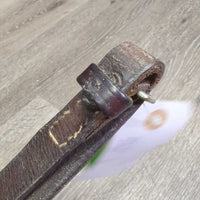 Braided Leather Reins *fair, v.stiff, v.dry, undone laces, film, chewed
