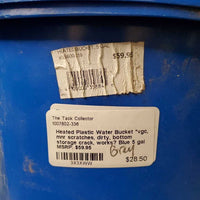 Heated Plastic Water Bucket *vgc, mnr scratches, dirty, bottom storage crack, works?