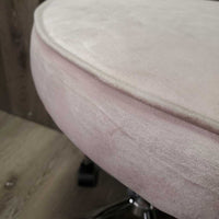 Heart Shaped Cushion Rolling Stool, adjustable height *vgc, mnr stains & rubs