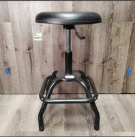 Round Cusion Solid Stool, adjustable height *vgc, dusty
