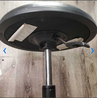 Round Cusion Solid Stool, adjustable height *vgc, dusty
