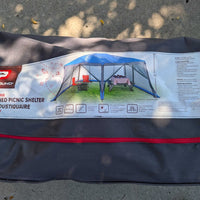 Outbound Extra-Large 4-Door Screen House/Canopy Tent/Gazebo Camping Shelter, Rolling Bag *NEW, all parts, scrapes, sm holes