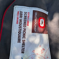 Outbound Extra-Large 4-Door Screen House/Canopy Tent/Gazebo Camping Shelter, Rolling Bag *NEW, all parts, scrapes, sm holes