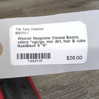 Neoprene Closed Boots, velcro *vgc/gc, mnr dirt, hair & rubs
