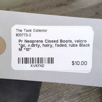 Pr Neoprene Closed Boots, velcro *gc, v.dirty, hairy, faded, rubs
