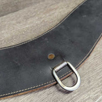 4" Wide Leather Pulling Western Breastcollar, 4x Thin Straps *xc/like new, mnr dust, scrapes, cracking, stiff, dry
