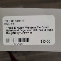 Nylon Western Tie Down Noseband *vgc, mnr dirt, hair & rubs
