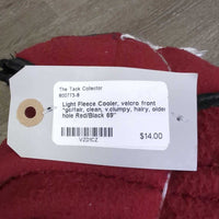 Light Fleece Cooler, velcro front *gc/fair, clean, v.clumpy, hairy, older, hole
